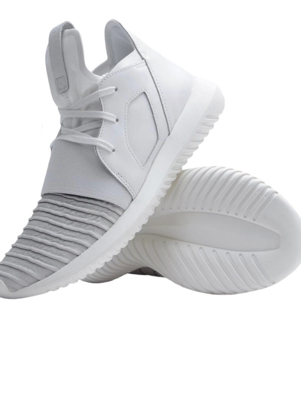 adidas Women's All-White and grey Slip-On Athletic Sneakers